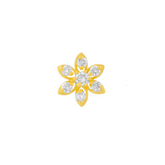 Fine 14k Solid Gold Diamond Star Single Earring