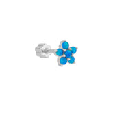 Blue Opal Star Sterling Silver Piercing