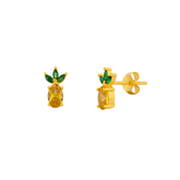 Pineapple Sterling Silver Stud Earring
