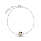 Sterling Silver Raw Uncut Polki Diamond Bracelet