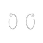 Sterling Silver Stud Hoop Earring