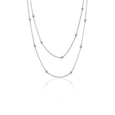 Dorissa Multicolour Sterling Silver Beaded Double Necklace
