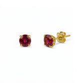 9ct Gold Garnet Stud Earrings