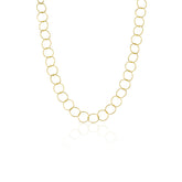 Circle Hoops Sterling Silver Chain Necklace