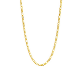 Fine 14ct Solid Gold Large Figaro Chain Necklace
