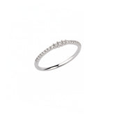 Sterling Silver Graduated Pavé Ring