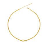 Knot Chain Choker Necklace in Sterling Silver