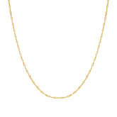 Twisted Curb Singapore Sterling Silver Chain
