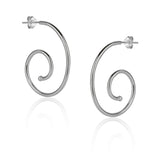 Spiral Sterling Silver Stud Earrings