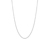 Rectangular Link Chain Sterling Silver Necklace