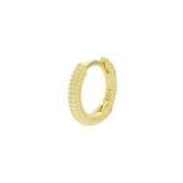 Sterling Silver Textured Pebble Hoops - Single