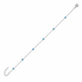 Blue Opal Bracelet in Sterling Silver