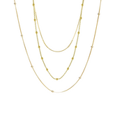 Beaded Satellite Sterling Silver Chain Necklace Layering Set