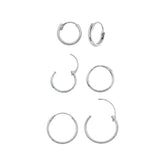 Sterling Silver Essential Hoop Earrings Set