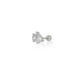 Sterling Silver Two Drop Stud Piercing Earring