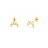 Sterling Silver Croissant Earrings