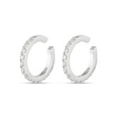 Cubic Zirconia Sterling Silver Ear Cuffs No Piercing - Pair