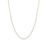 9ct Solid Gold Paperclip Italian Chain Necklace