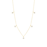 Gold Plated Sterling Silver Four Leaf Clover Necklace