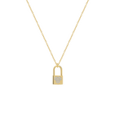 Fine 14ct Solid Gold Padlock Necklace