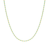 Eau de Nil Enamel Mine Beaded Colourful Necklace