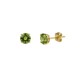 9ct Solid Gold Peridot Stud Earrings