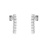 Sterling Silver Tennis Earrings