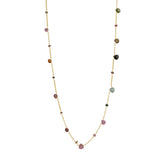 Sterling Silver Fine Tourmaline Long Necklace