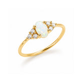Gold Plated Sterling Silver Opal Ring