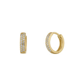 Fine Diamond Pave Hoop Earring in 14ct Gold