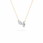 Pear & Marquise Sterling Silver Necklace