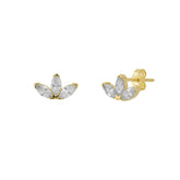 Fine Crown Earrings 14ct Solid Gold