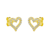 Heart Sterling Silver Stud Earrings