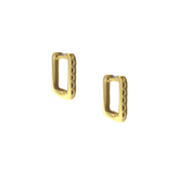 Sterling Silver Rectangular Hoop Earrings