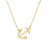 Sterling Silver Anchor Seawoman Necklace