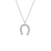 Sterling Silver Horseshoe Equestrian Necklace