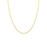 Twisted Beaded Sterling Silver Italian Chain Necklace