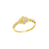 14ct Solid Gold Daisy Flower Ring
