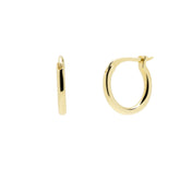 14K Solid Gold Fine Hoop Earrings