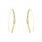 Beaded Pull Through Sterling Silver Earrings