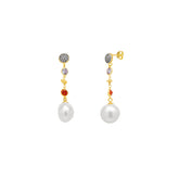 Chunky Baroque Pearl Drop Sterling Silver Earring