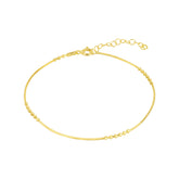 Six Beads Sterling Silver Bracelet