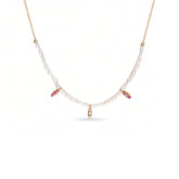 Sterling Silver Gold Plated Baroque Pearl Necklace