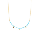 Sterling Silver Gold Plated Turquoise Necklace