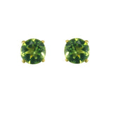9ct Solid Gold Peridot Stud Earrings