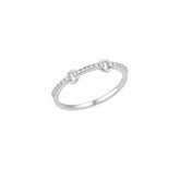 Double Linked Interlock Pavé Ring