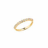 Bezel-Set Half Eternity Sterling Silver Ring