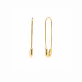 Sterling Silver Starburst Safety Pin Earring