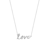 Sterling Silver Jewelled Love Necklace
