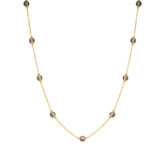 Zultanite Beads Sterling Silver Satellite Necklace